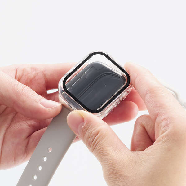 エレコム Apple Watch  フルカバーケース 強化ガラス 41mm