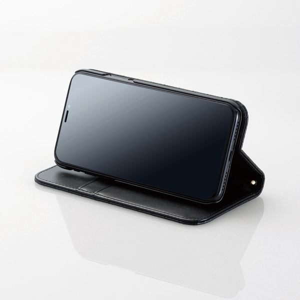 iPhone X用ソフトレザーカバー/編み込み - PM-A17XPLFMBK