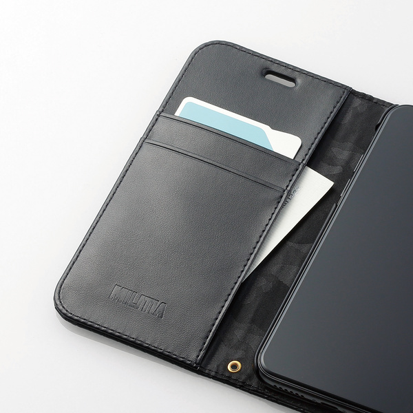 iPhone X用ソフトレザーカバー/編み込み - PM-A17XPLFMBK