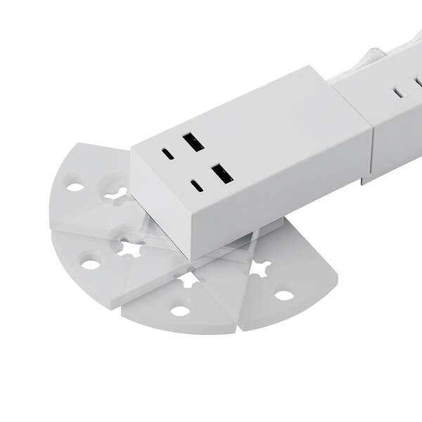 45W個別スイッチ付きモジュール型USBタップ - ECT-24425WH