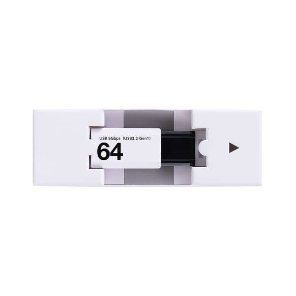 USB 5Gbps (USB3.2 Gen1) ノック式メモリ - MF-APKU3064GWH