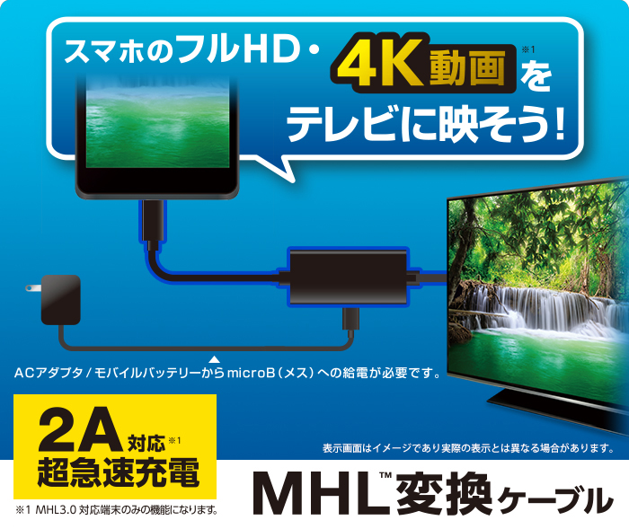 MHL3.0対応MHL変換ケーブル - DH-MHL3HD30BK