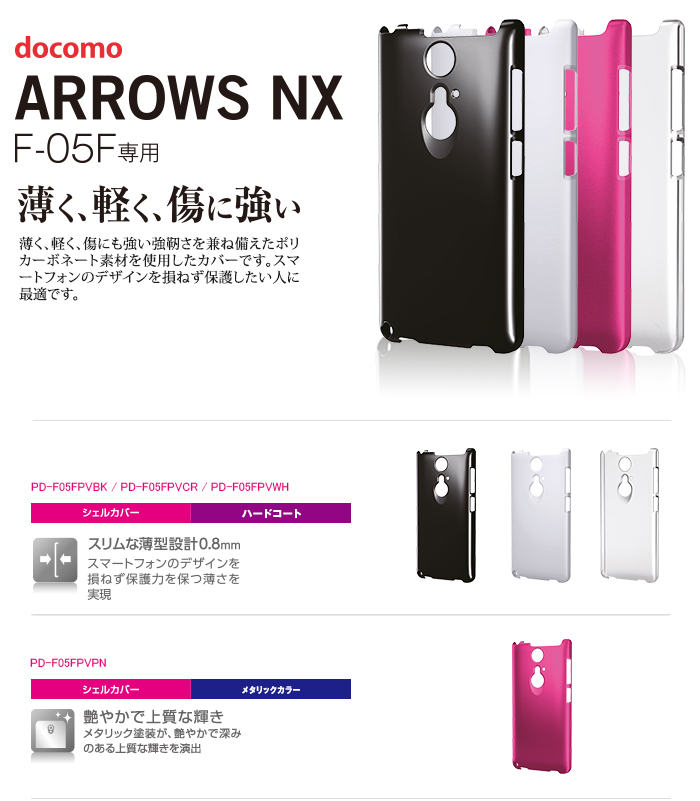 Docomo F 05f用シェルカバー クリア Pd F05fpvcr