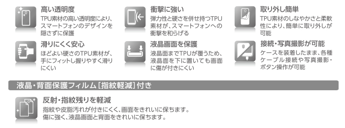 Docomo Sh 04f用ソフトケース クリスタルブラック Pd Sh04fuctbk