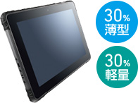 30%薄型、30%軽量