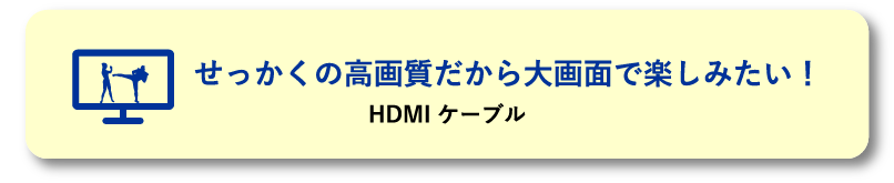せっかくの高画質だから大画面で楽しみたい！HDMI ケーブル