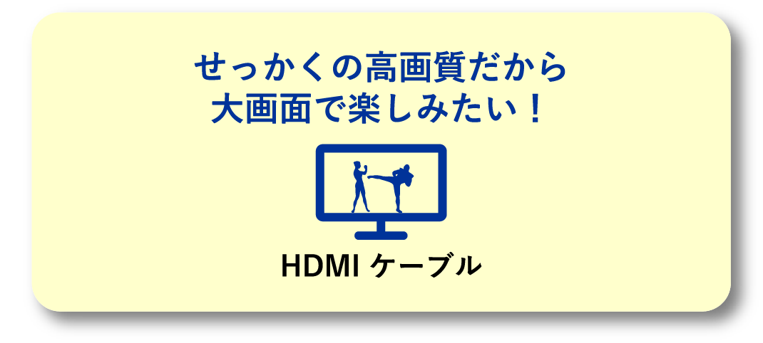 せっかくの高画質だから大画面で楽しみたい！HDMI ケーブル