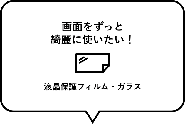 一直想漂亮地使用画面！　液晶屏保护膜·玻璃