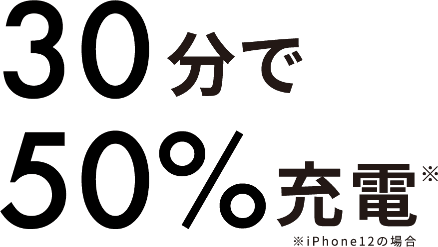 50%在30分充电※在iPhone12的情况下