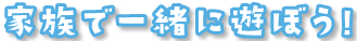 家族で一緒に遊ぼう！