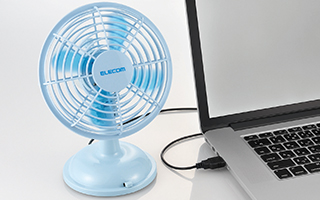 USBポートに接続するだけで使用できるUSB扇風機 USBポートに接続するだけで使用できるUSB扇風機