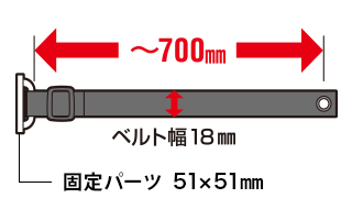 ベルト長さが調整可能