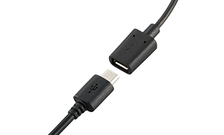microUSBケーブルがそのまま使える