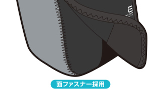 音の静かな面ファスナーを採用