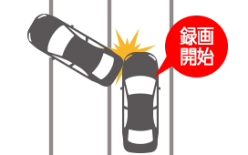 駐車場での当て逃げなども記録