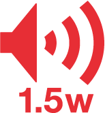 1.5Wの高出力アンプで驚きのサウンドに