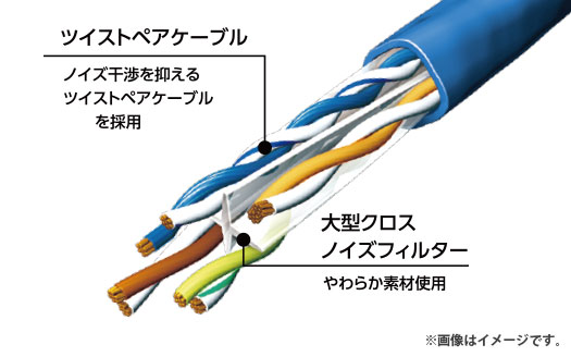 Cat6A対応LANケーブル(スタンダード・ツメ折れ防止) - LD-GPAT/BU40/RS