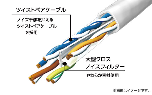 Cat6A対応LANケーブル(スタンダード・ツメ折れ防止) - LD-GPAT/WH1/RS