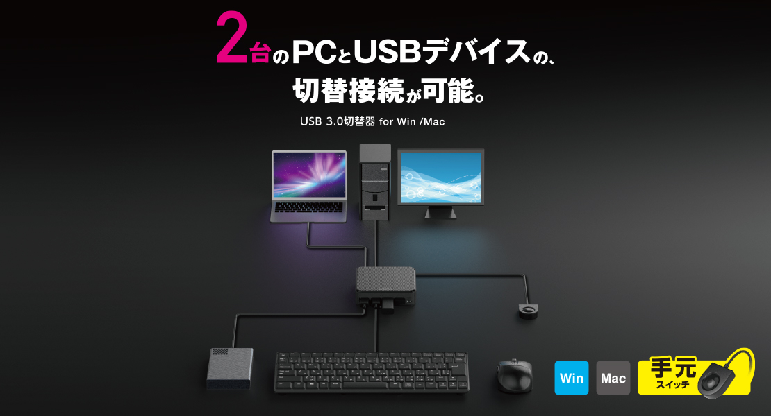 Usb3 0対応切替機 Pc2台 U3sw T2