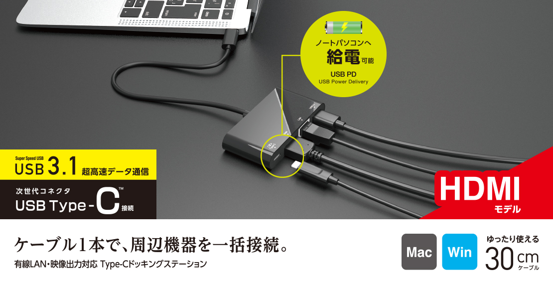 未使用品　USB3.1 次世代コネクタ　HDMIモデル エルコム　DST-C09