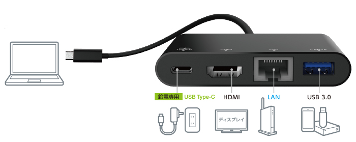 未使用品　USB3.1 次世代コネクタ　HDMIモデル エルコム　DST-C09