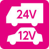 12V/24V入力に対応 12V/24V入力に対応