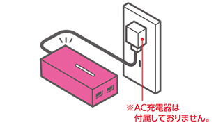 スマートフォンを約2回充電可能です。 スマートフォンを約2回充電可能です。