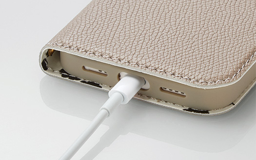 iPhone 12 mini レザーケース UltraSlim Flowers 磁石付き 手帳