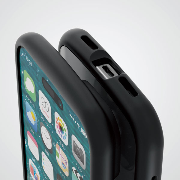 新品未使用　iPhone 15 ケース Tough  Velvet Night iPhone 15 TOUGH SLIM LITE フレームカラー | エレコム