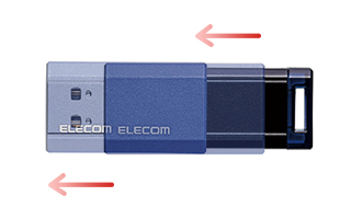 USB3.1(Gen1)対応 ノック式USBメモリ - MF-PKU3128GBU