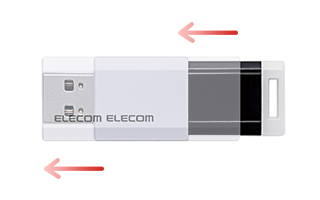 USB3.1(Gen1)対応 ノック式USBメモリ - MF-PKU3128GWH