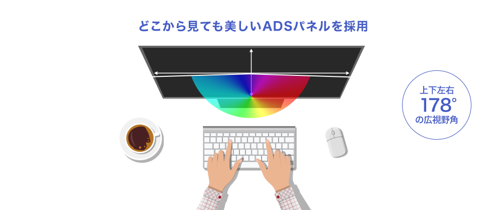 Adsパネル搭載23 8型ワイド液晶ディスプレイ白 Nb N241w E