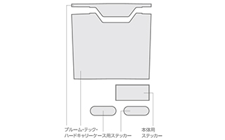 上フタ用ステッカーもセットに 上フタ用ステッカーもセットに