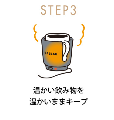 カップを本製品に置く