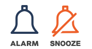 ALARM SNOOZE ALARM SNOOZE