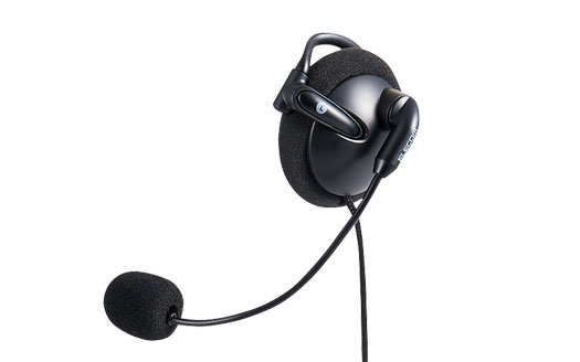 One ear microphone clearance