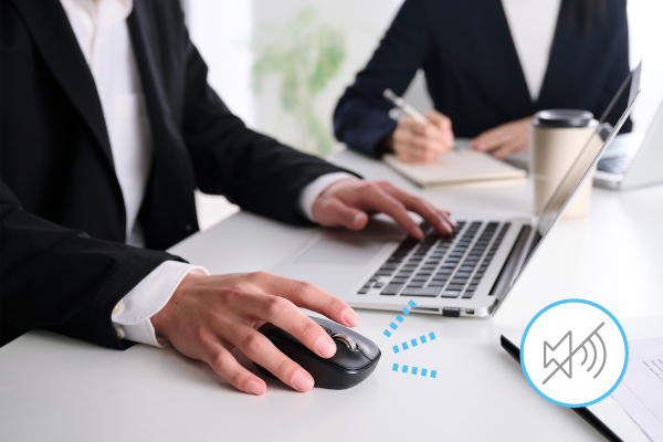 主要な6ボタンが静音対応