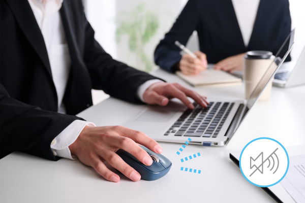 主要な6ボタンが静音対応