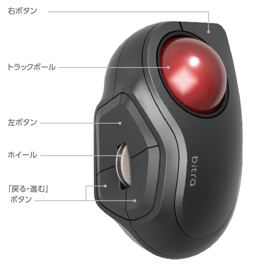 ELECOM M-MT2BRSBK マウス トラックボール Bluetooth