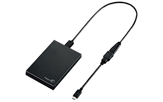 USB Type-Cへの変換ケーブルが付属した製品スリムタイプのHDD USB Type-Cへの変換ケーブルが付属した製品スリムタイプのHDD