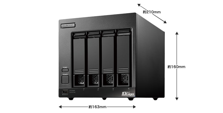 適切な価格 2ベイデスクトップ型NAS 4TB 2TBx2台 Windows Server IoT 2022 for Storage Standard  Edition搭載: NSB-72D04TS22