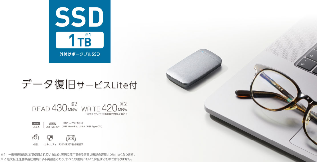 外付けポータブルSSD - ESD-EFA1000GSVR