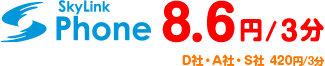 8.6円/3分