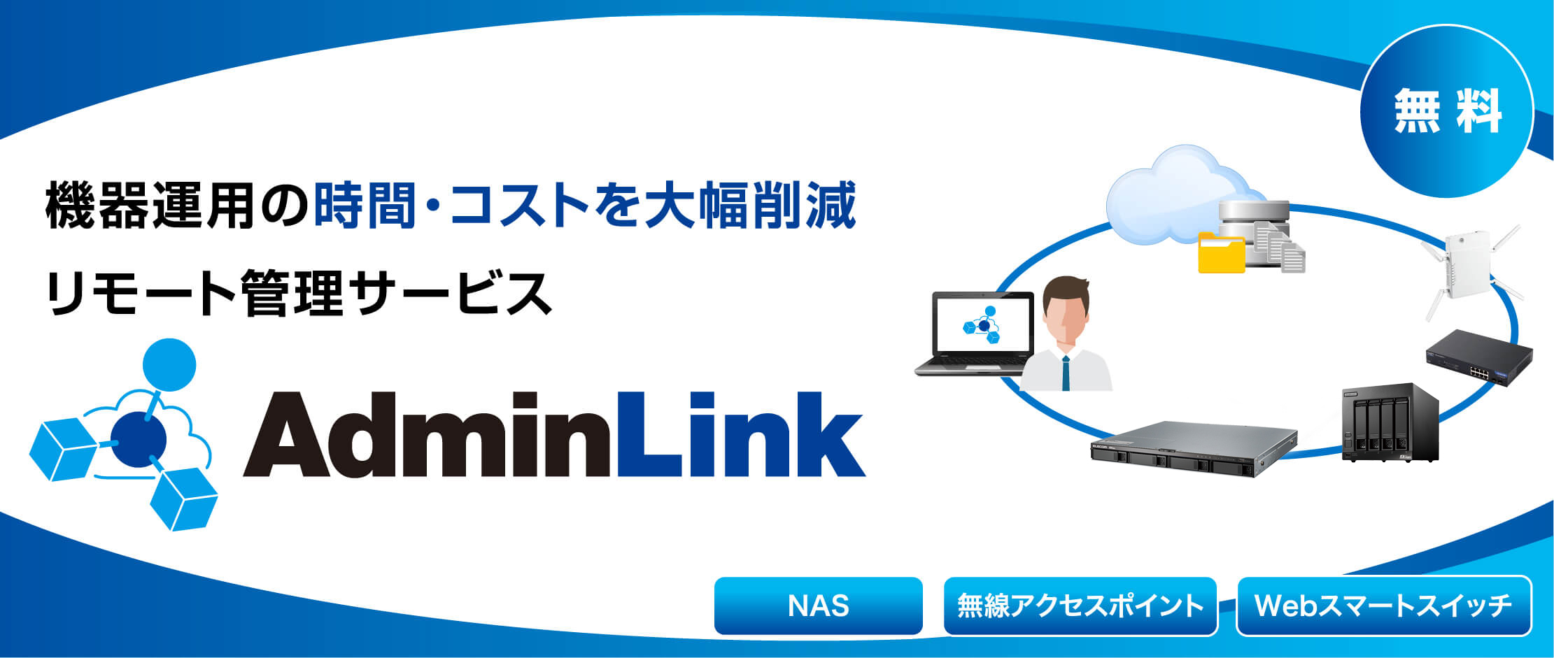 機器運用の時間・コストを大幅削減。リモート管理サービス「AdminLink」