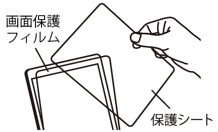 指で軽く押し出して気泡を抜く