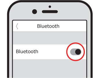 スマートフォンBluetooth機能オン