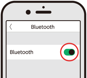 スマートフォンBluetooth機能オン