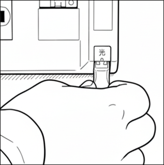 光コンセントにケーブルを接続するイメージ画像