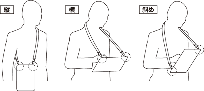 ショルダーベルトの使用イメージ画像