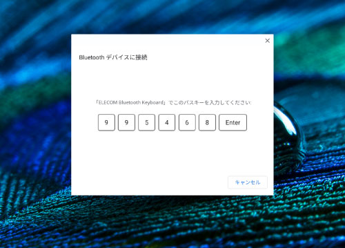 パスキーを入力